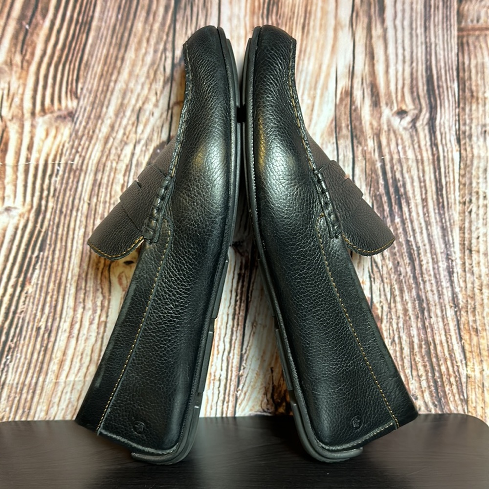 Born Pebble Leather Slip On Penny Loafers Mens Sz 10M - Picture 8 of 10